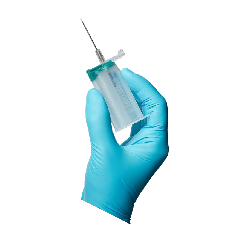 Agulha com dispositivo de segurança para tubo de coleta à vácuo EasyPoint®_Biodina